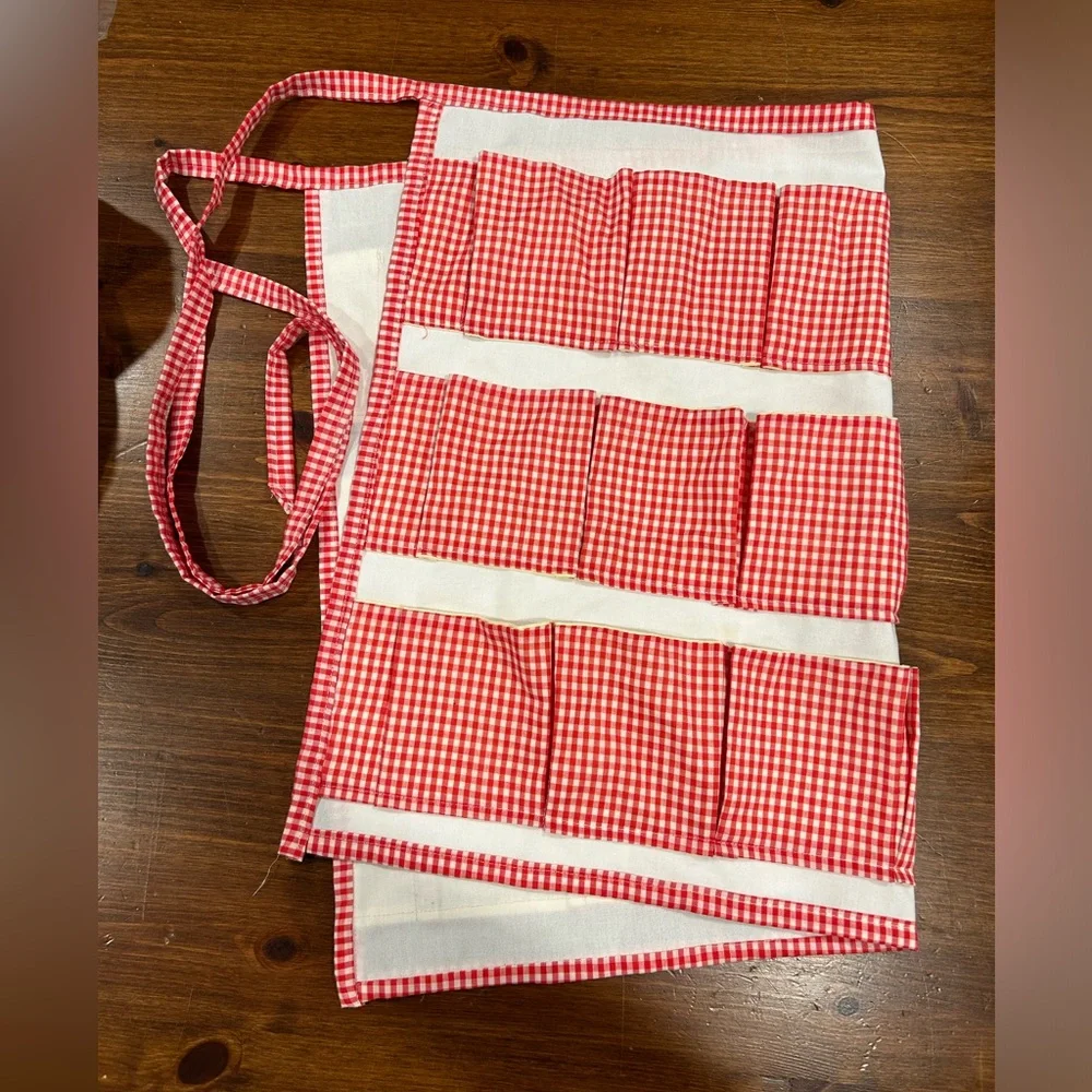 Red Gingham Egg Apron